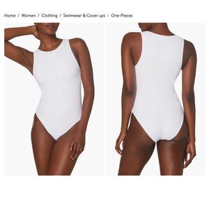 Andie Malibu Long Torso One-Piece Swimsuit White Size Medium Tall AO300